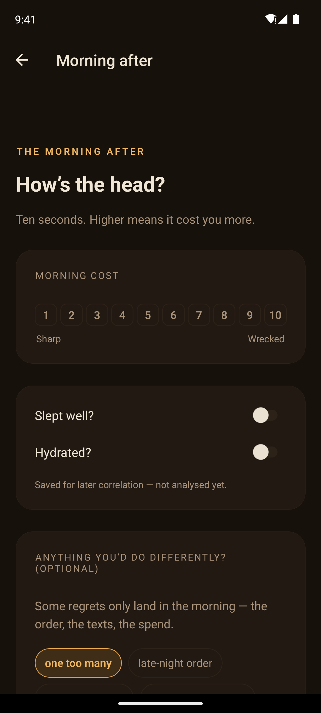 A 10-second morning check-in